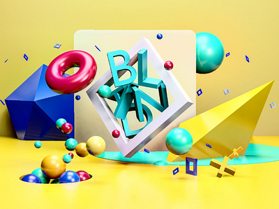 Bland Playground 3d bland blender color colour design graphic graphic design graphics motion play playful