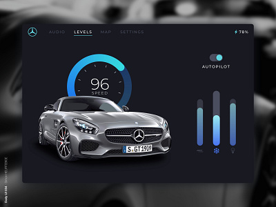 Daily UI 034 - Car Interface car carinterface daily 100 challenge dailyui dailyui034 dailyuichallenge design levels mercedes mercedes benz speed ui uidesign uiux userinterface uxdesign webdesigner