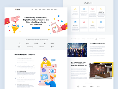 Brew Interactive boy brew brewinteractive business career design girl homepage interface job landing landingpage man office ui ux web website woman