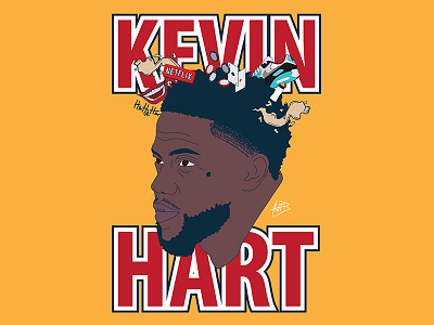 Kevin Hart Illustration design flat illustration portrait portrait art vector