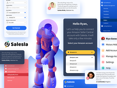 UI Components V1.0 - Salesla amazon art branding character colors dashboard design flat gradient graphic design grid icon minimal mobile typography ui ux vector web website