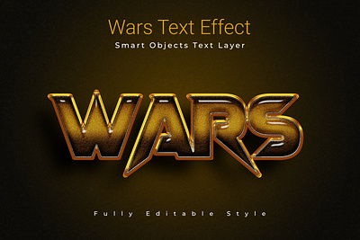 Wars Text Effect 3d 3d effect 3d text 3d text effect art effect mockup photoshop style text texture type