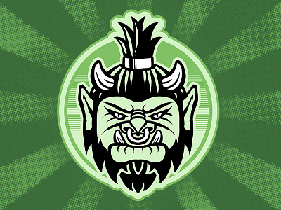ork head awesome character cool creature emblem epic fantasy green head illustration mascot monster ogre ork portrait t shirt design