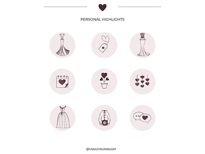 Individual highlights/icons branding design graphicdesign handdrawn highlights icons identity individual pale pink rebranding wedding