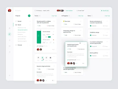 To-do list tool collaborative dashboad dashboard layout management productivity project management saas schedule to do to do list ui
