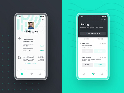 Passport™️ Exploration account avatar avenir next green icons identity ios iphone passport product product design profile share streamline icons ui ux verification