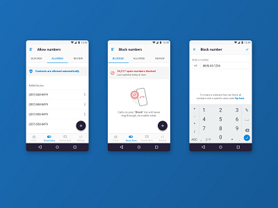 RoboKiller Android - Block & Allow add allow android block mobile app mobile ui numbers