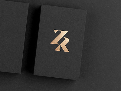 ZR luxury monogram logo bold branding design elegant gold gold foil golden high contrast logo luxury minimalist modern monogram refined serif sleek typography