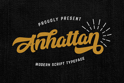 Anhattan - Retro Bold Script Font 80s bold calligraphy classic cursive handdrawn handlettering hipster lettering retro script sporty typeface vintage wedding