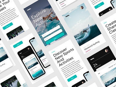 Sport Search Site Mobile activities activity adobe xd concept design mobile search search bar sport sports design surfing ui ux website