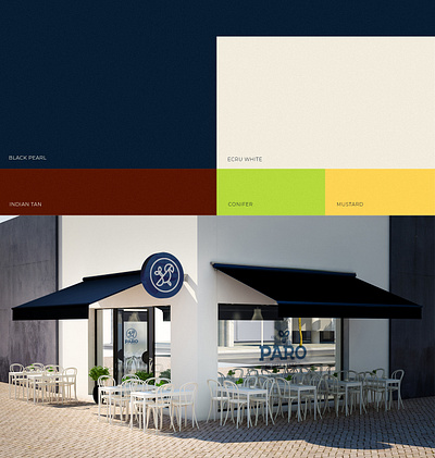 PARO Branding presentation - Cafe Location and brand colors brand identity branding cafe color palette colors identity location logo logo mark logotype store symbol