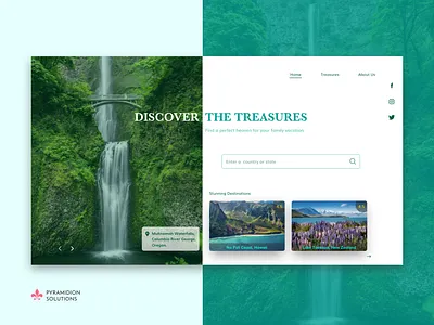 Travel guide web page design adobexd designstudio travel treasure uidesign ux webdesign website design