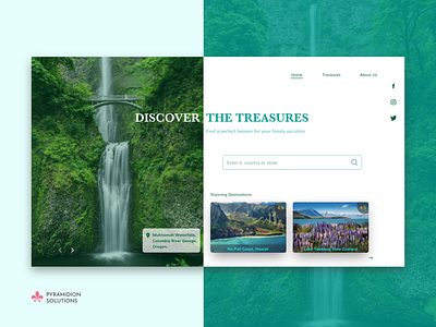 Travel guide web page design adobexd designstudio travel treasure uidesign ux webdesign website design