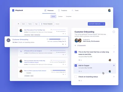 Web App UI book cards commenting form list process purple simple simple design status streamline icons tags task ui ux web app
