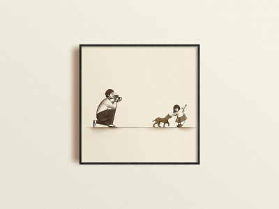 Play with Dad baby book camera childhood dad dog drawing go home home illustration illustration art