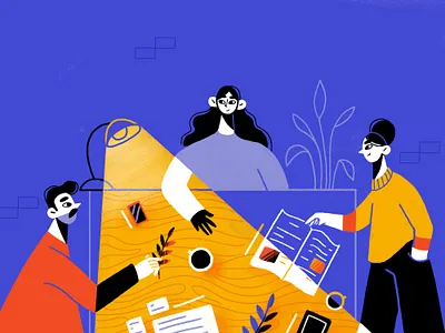 Light & Dark 2d character characterdesign colors design friends illustration lamp light marketing photoshop plants thumbnail