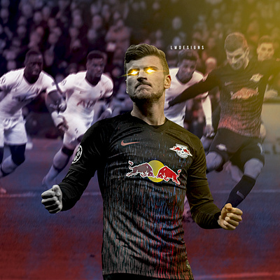 Timo Werner - RB Leipzig bundesliga design fifa fifa 20 fifa 20 edit football football club football design football edit footballer gfx gfx design illustration lionel messi lionel messi edit photoshop soccer edit sport design