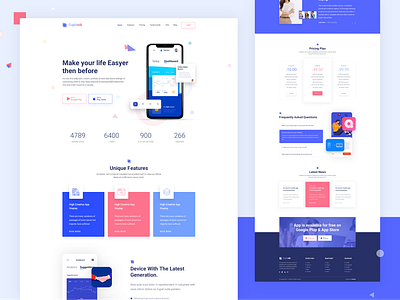 App Landing Page agency app app landing page creative digital agency illustration landing page landingpage mhmanik02 mobile saas saas app saas design saas landing page saas website services template ui design uidesign website