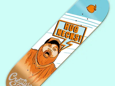 Hug Necks adobefresco creative south cs2020 design doodle illustration ipad pro ipadpro procreate skateboard skateboard graphics
