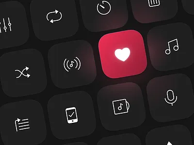 Icon set for music app app icons ui