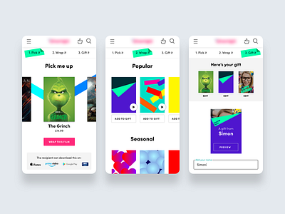 Gifting 3 product design ui video vod