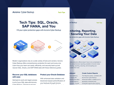 Animation for Newsletter 2d 2danimation acronis aftereffects animation backup cyber protection design digital email email design illustration marketing oracle sap sql