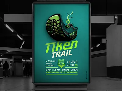 Affiche Tiken Trail 2020 affiche vector art