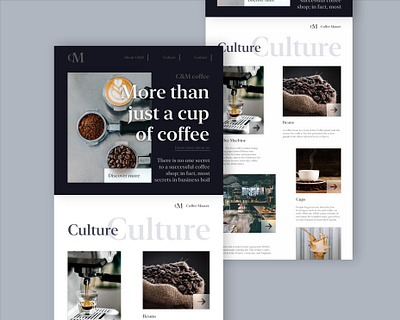 Coffee Master Landing page branding clean clear design design landing page typogaphy web website
