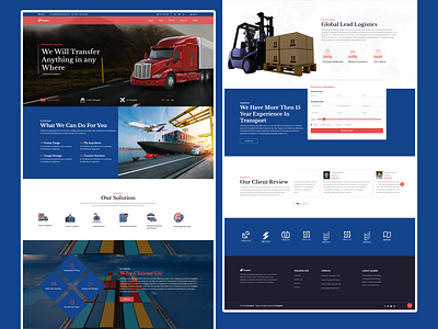 Transport agency gps landingpage location logistics map metro mobile public transit ocean transport ocean transport public transport subway transport truck ui ux web deisgn website