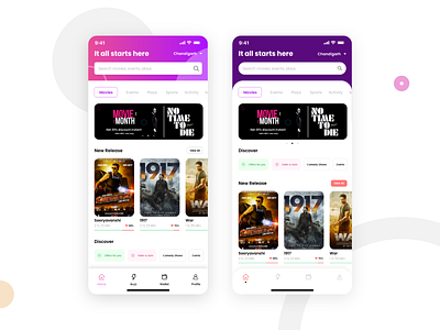 Show booking adobe adobe xd design movie app