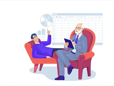 Tell me about your CRM art cartoon design flat illustration illustrator vector