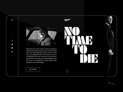 No time to die design UI dailyui design interaction interface movie ui uidesign ux web webdesign