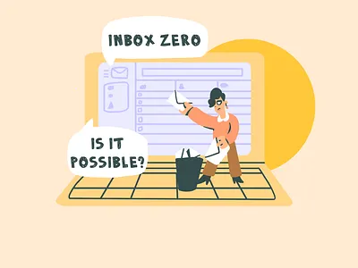 Inbox Zero 2d animation branding characterdesign concept art design designer for hire illustration visdev visual development