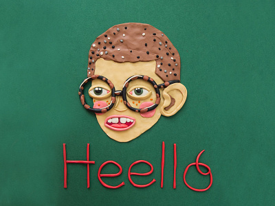 Heello illustration plasticine portrait