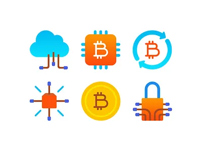 Crypto/Blockchain Icons. Part 1 bitcoin blockchain crypto cryptocurrency figma flat free psd freebie icon iconset psd svg vector