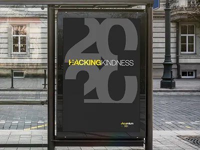 Hacking Kindness Poster Teaser branding creative direction design graphic design logo minimalism minimalist poster poster design simple swiss design swiss poster swiss style typography