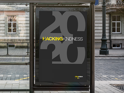 Hacking Kindness Poster Teaser branding creative direction design graphic design logo minimalism minimalist poster poster design simple swiss design swiss poster swiss style typography