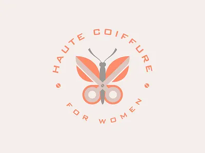 Women's barber logo barber barber logo branding butterfly butterfly logo design logo logo design