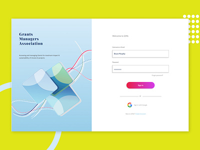 GMA Sign In Page design ui ux designer desktop figmadesign