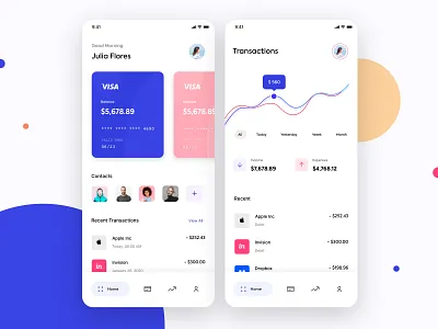 Bank App app concept app design bank app banking app cards cards ui portfolio stock transaction ui design
