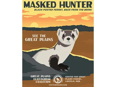 Masked Hunter art branding design graphic design illustration nature poster poster art poster design vector