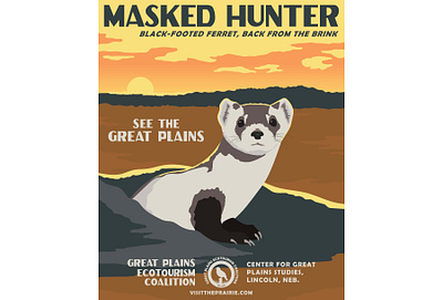 Masked Hunter art branding design graphic design illustration nature poster poster art poster design vector