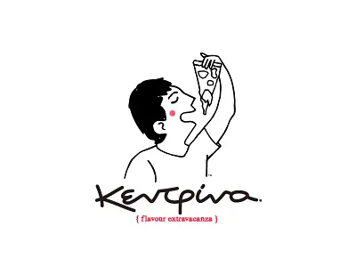 Kentrina Pizza Stores athens branding branding design brasserie character design design food graphic design greece illustration logo pizza