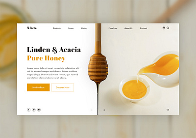 Honey Landing Page acacia design honey bee landing linden photoshop