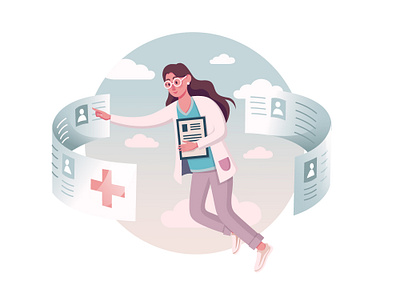 Receptionist nurse adobe illustrator girl character health illustration medical medicine nurse nurse character reception vector illustration vectorart