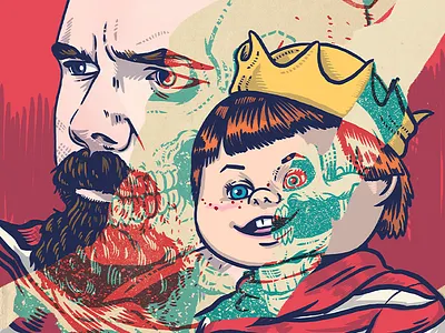 Little Willy creature design horror illustration monsters portrait procreate skull