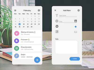 DailyUI090 - Create New calendar create new daily 100 challenge dailyui dailyui090 dailyuichallenge mobile app task task list task manager