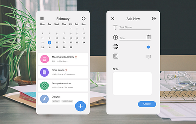 DailyUI090 - Create New calendar create new daily 100 challenge dailyui dailyui090 dailyuichallenge mobile app task task list task manager