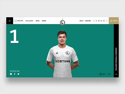 Legia Warsaw Website - Player Profile aftereffects football football club motion motiongraphics player player profile soccer sports squad team website