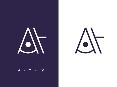 A.T monogram branding design logo logotype mark monogram